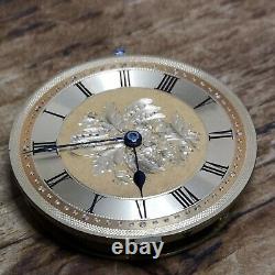 Fehrenback Bros Working Pocket Watch Movement (Rotherhams) With Gold Dial (BS71)