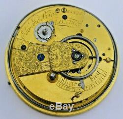 Fine Quality English Fusee Cylinder Repeater Pocket Watch Movement Ticking (R68)