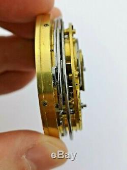 Fine Quality English Fusee Cylinder Repeater Pocket Watch Movement Ticking (R68)
