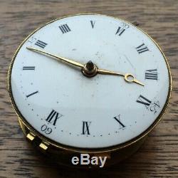 Fine & Rare George II Era Tho. HALLY Verge Fusee Pocket Watch MOVEMENT ONLY