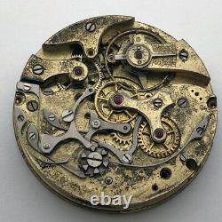 For Part Military Chronograph A. E. G. PRIMA Swiss Pocket Watch Repair Not Work