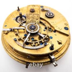 Frederick Spears of Liverpool English Antique Fusee Pocket Watch Movement