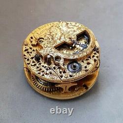 Fster 1690s English movement m-pendulum oignn pocket watch verge fusee