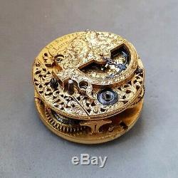Fstr 1690s English verge fusee movement mk-pendulum oignon pocket watch