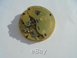 Fusee detent chronometer pocket watch movement with power reserve mclennan 1860s
