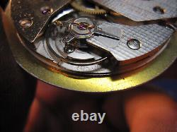 Genuine Swiss ETA cal 6497 OF pocket watch movement ticking