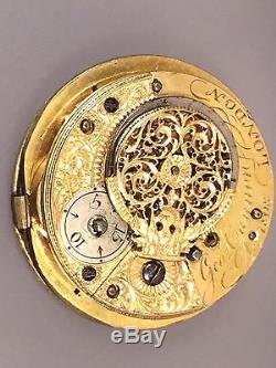 Georgian Verge Fusee Pocket Watch Movement By George Cannon London 1808