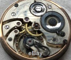 Girard Perregaux Chronometre pocket watch movement & enamel dial stem to 3