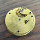 Glasgow Maker Freesprung Fusee Pocket Watch Movement For Repair (w179)