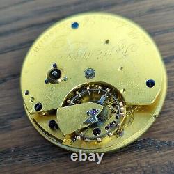 Glasgow Maker Freesprung Fusee Pocket Watch Movement for Repair (W179)