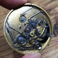 Good Quality French Cylinder Repeater Pocket Watch Movement to Restore (BS47)