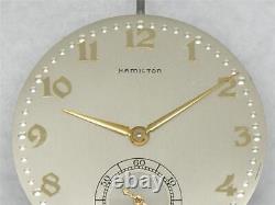 Gorgeous Hamilton 21j High Grade 921 Nickel 10s Pocket Watch Movement, Running