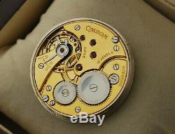 Great stage OMEGA cal 37,5 L. 17P pocket watch movement with dial and hands