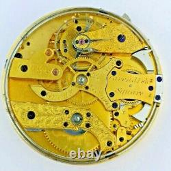 Grohe, London Swiss Rare Duplex Repeater Pocket Watch Movement Ticking (E65)