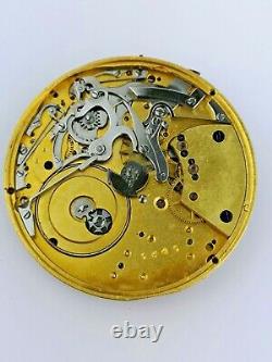 Grohe, London Swiss Rare Duplex Repeater Pocket Watch Movement Ticking (E65)