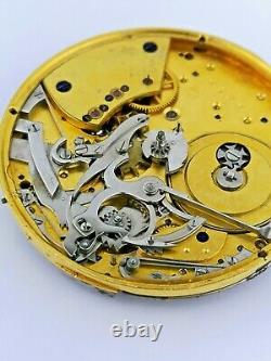 Grohe, London Swiss Rare Duplex Repeater Pocket Watch Movement Ticking (E65)