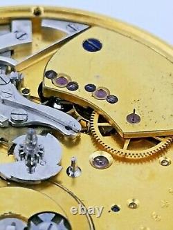 Grohe, London Swiss Rare Duplex Repeater Pocket Watch Movement Ticking (E65)