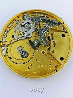 Grohe, London Swiss Rare Duplex Repeater Pocket Watch Movement Ticking (E65)