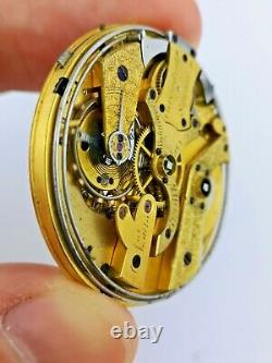 Grohe, London Swiss Rare Duplex Repeater Pocket Watch Movement Ticking (E65)