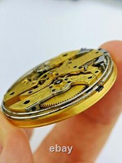 Grohe, London Swiss Rare Duplex Repeater Pocket Watch Movement Ticking (E65)