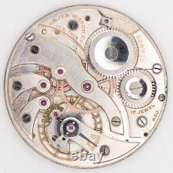 Gruen Veri-Thin Caliber V. 7 38.1 x 6.1 mm Antique Pocket Watch Movement, Parts