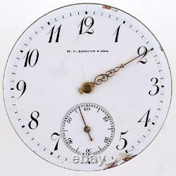 H C Abbott & Bro Birmingham Alabama Swiss Lever Pocket Watch Movement C243