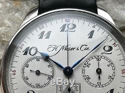 H. MOSER 12h Chronograph Classic Elegant Marriage Pocket Watch Movement