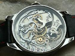 H. MOSER 12h Chronograph Classic Elegant Marriage Pocket Watch Movement