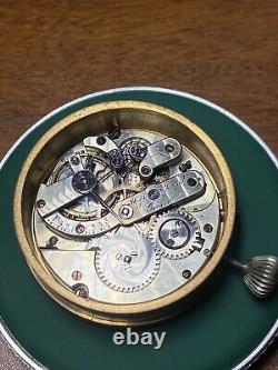 H&O Perret Geneva High Grade Pocket Watch Movement In Salesman Case RUNNING