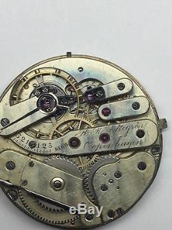 H R Ekegren 32.49 dia hi grade antique pocket watch movement Copenhagen Hunter