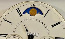 H R Ekegren Retrograde Calendar Moon Phase High Grade Complicated Watch Movement