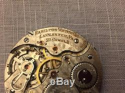 HAMILTON 993 21J Adjusted 5 Position Double Roller POCKET WATCH MOVEMENT & DIAL
