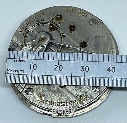 HAMILTON POCKET WATCH MOVEMENT Lancaster PA USA 1903 18s 21 Jewels Runs