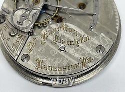 HAMILTON POCKET WATCH MOVEMENT Lancaster PA USA 1903 18s 21 Jewels Runs