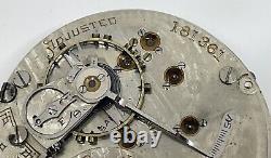 HAMILTON POCKET WATCH MOVEMENT Lancaster PA USA 1903 18s 21 Jewels Runs