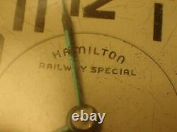 HAMILTON RAILWAY SPECIAL pocket watch10k gold fl case21jewel movement6adj. Runs