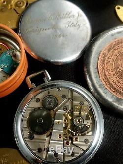 HUGE LOT of antique Pocket Watches Parts Cases Hands Movements Dials Gears Tins