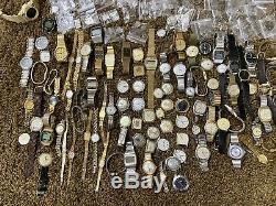 HUGE Watchmaker Estate Lot Vintage Pocket Watch Movements Dials & 88 Lbs Watches