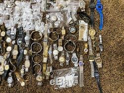 HUGE Watchmaker Estate Lot Vintage Pocket Watch Movements Dials & 88 Lbs Watches