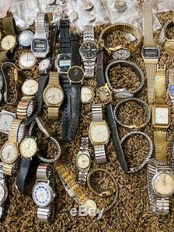 HUGE Watchmaker Estate Lot Vintage Pocket Watch Movements Dials & 88 Lbs Watches