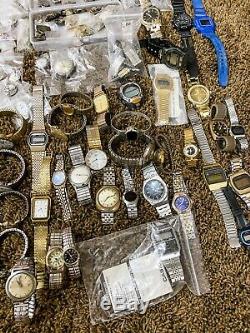 HUGE Watchmaker Estate Lot Vintage Pocket Watch Movements Dials & 88 Lbs Watches