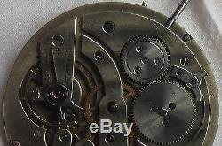 Haas Neveux & Co. XFine pocket watch movement & enamel dial 43 mm. Stem to 12