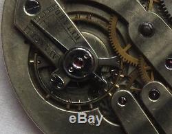 Haas Neveux & Co. XFine pocket watch movement & enamel dial 43 mm. Stem to 12
