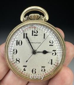 Hamilton 1941 4992b Hacking Military Movement Pocket Watch With Box Running