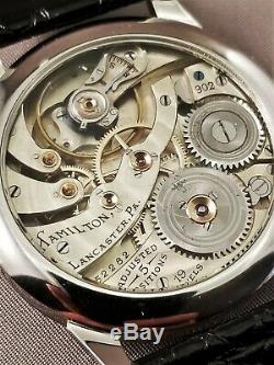 Hamilton 902 Wristwatch. 19 jewels. Pocket watch movement conversion