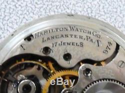 Hamilton 974 Antikes Taschenuhr Pocket watch werk Movement (W45)