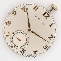 Hamilton Grade 921 10-Size 21-Jewel Antique Pocket Watch Movement, Keeps Time