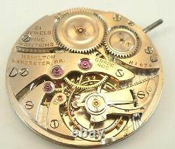 Hamilton Pocket Watch Movement Grade 400 Spare Parts / Repair