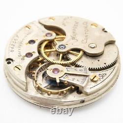 Hampden Grade No. 213 6-Size 15-Jewel Antique Pocket Watch Movement, Fancy Dial