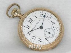 Hampden Special Railway 23 Jewel 18s Gold Fill 2-tone Railroad Pocket Watch Runs